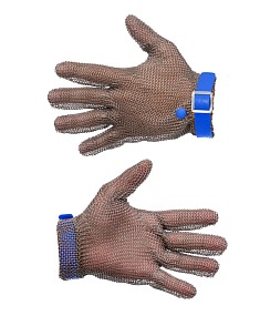 Перчатка кольчужная Manulatex GCM без манжеты, с полиуретановым ремешком (р. 9-9,5)